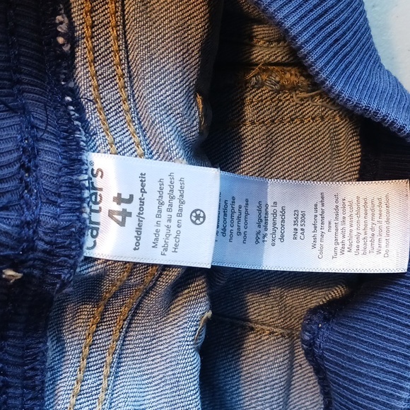 4T Boys Toddler Blue Jeans, Lot of 2, Carter's and RUUM #eshopchicago - Picture 4 of 7